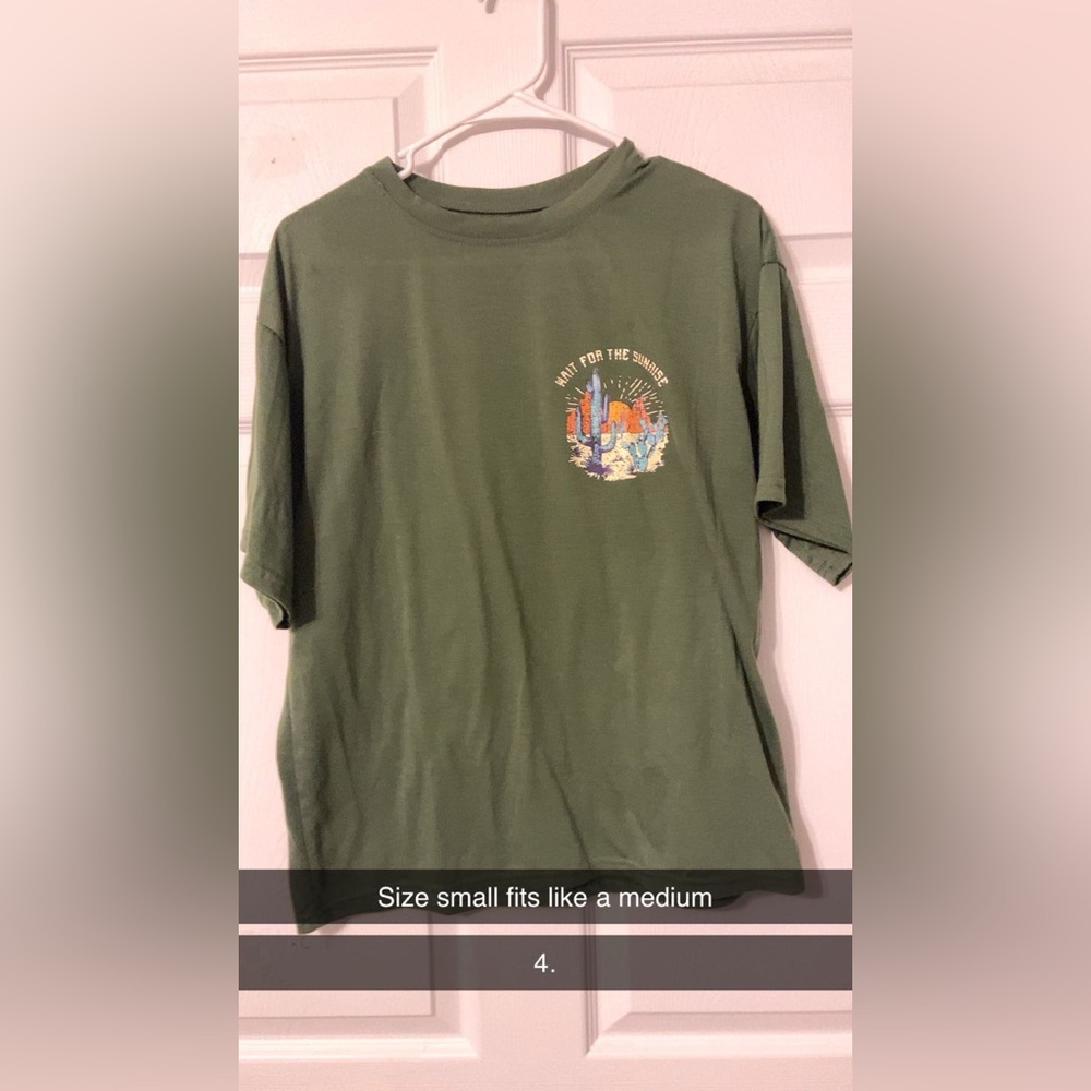 SHEIN Olive Green Short Sleeve Tee